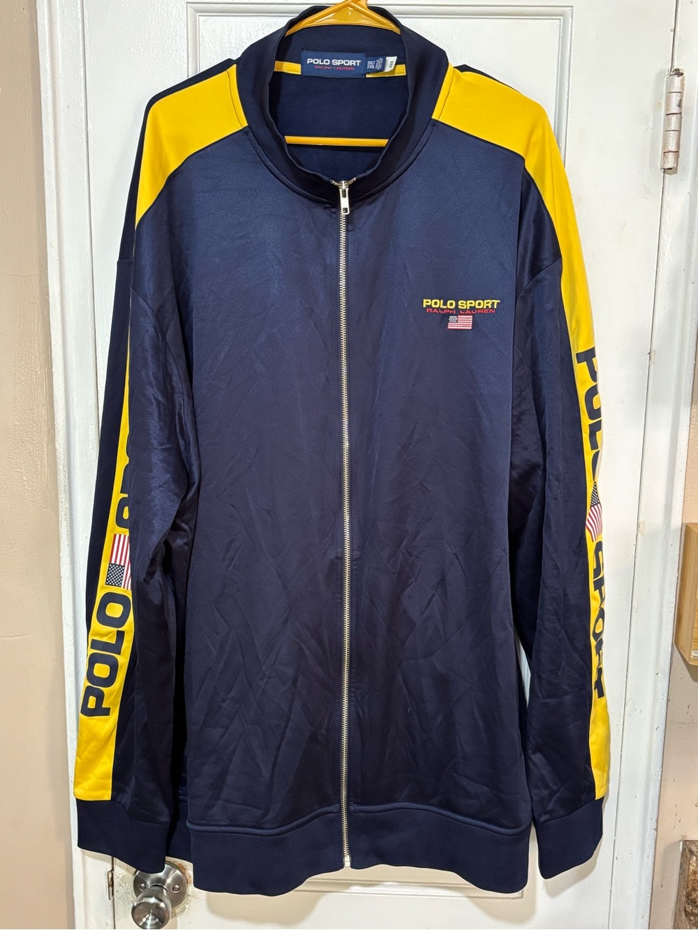 Ralph Lauren Polo Sport Navy and Yellow Track Jacket men’s.